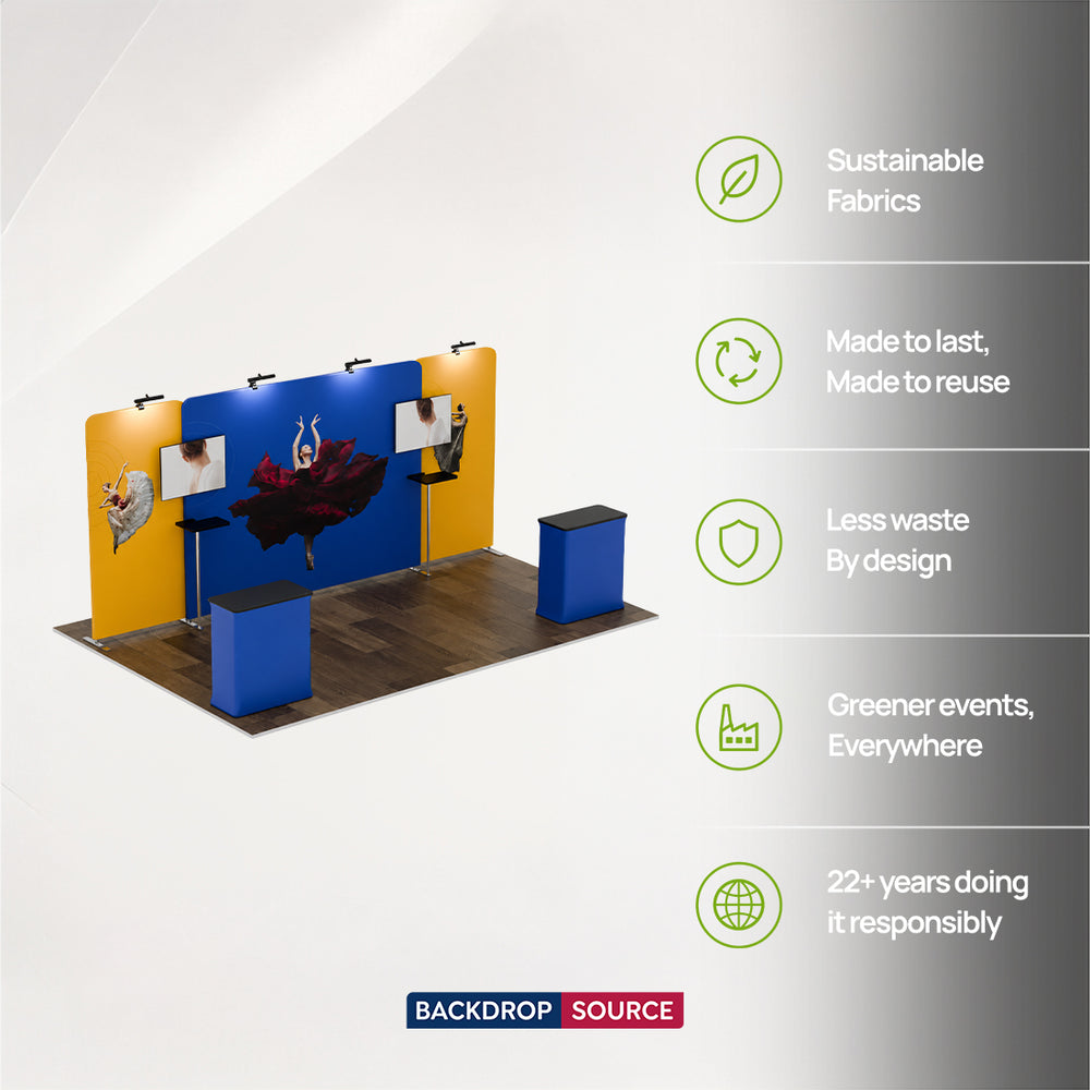 Portable Exhibit Display 20ft x 10ft - Model 4