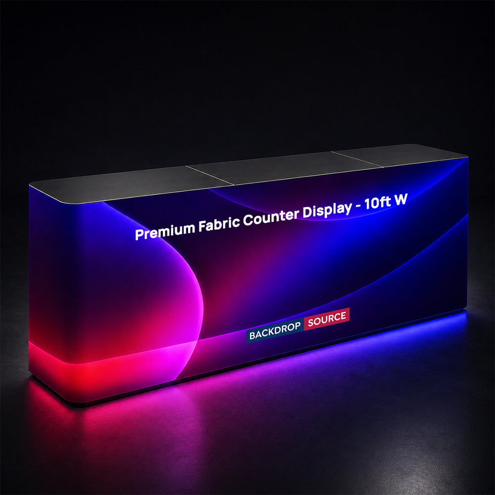 Premium Fabric Counter Display - 10ft W