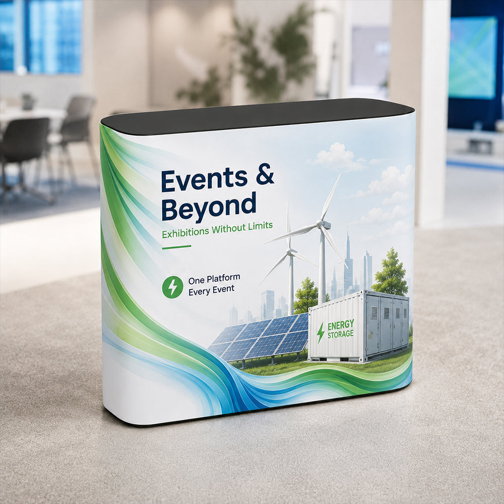Backlit Premium Fabric Counter Display – 3ft/4ft/6ft