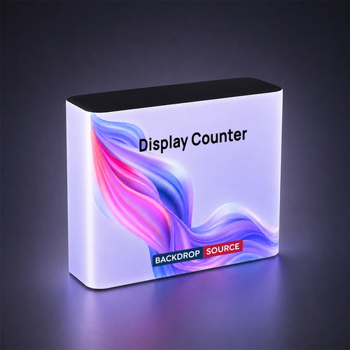 Mostrador de tela con retroiluminación LED de 4 pies o 6 pies