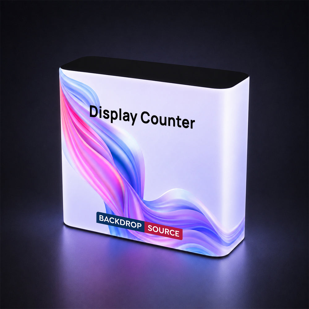 Backlit Premium Fabric Counter Display – 3ft/4ft/6ft
