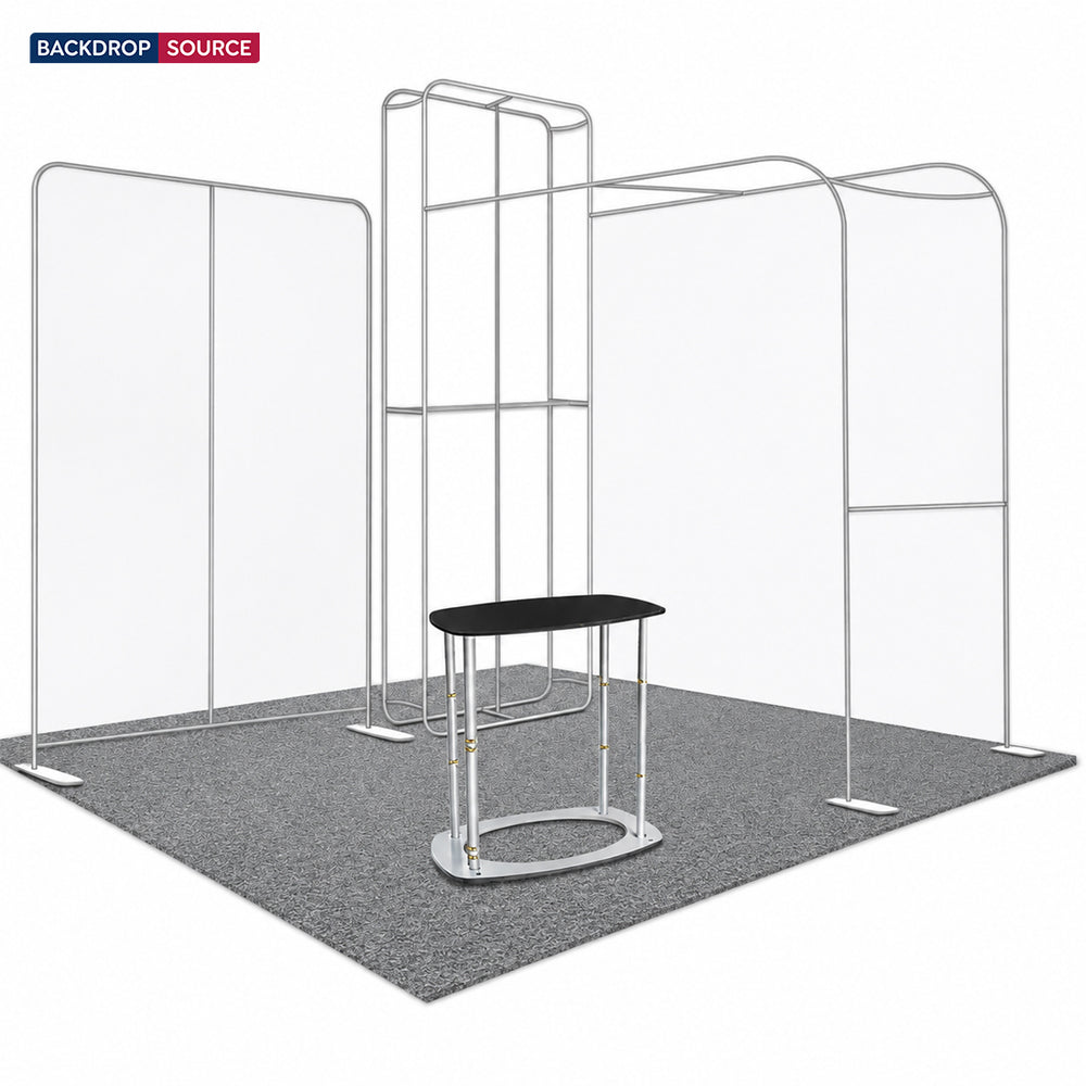 Premium Modular L Arch TV Display Exhibition Kit for 10ft Wide Booths