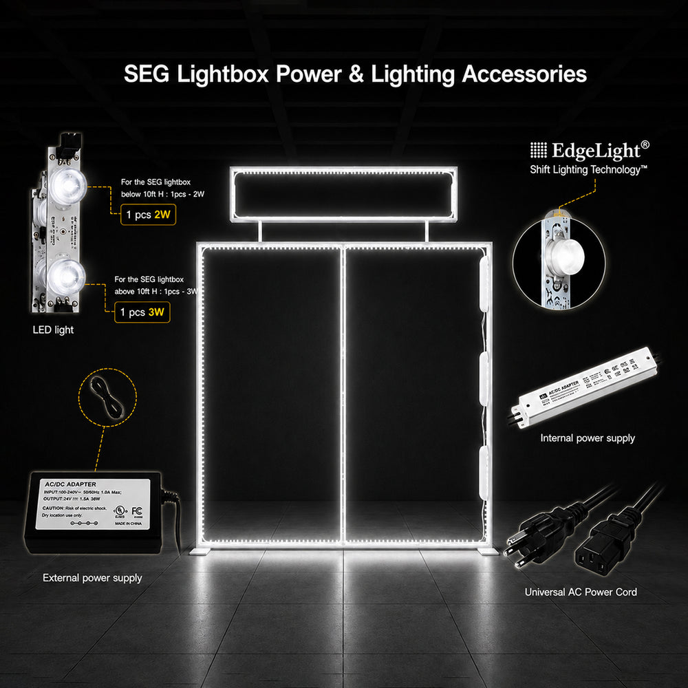 Caja de luz LED SEG Premium con cabezal