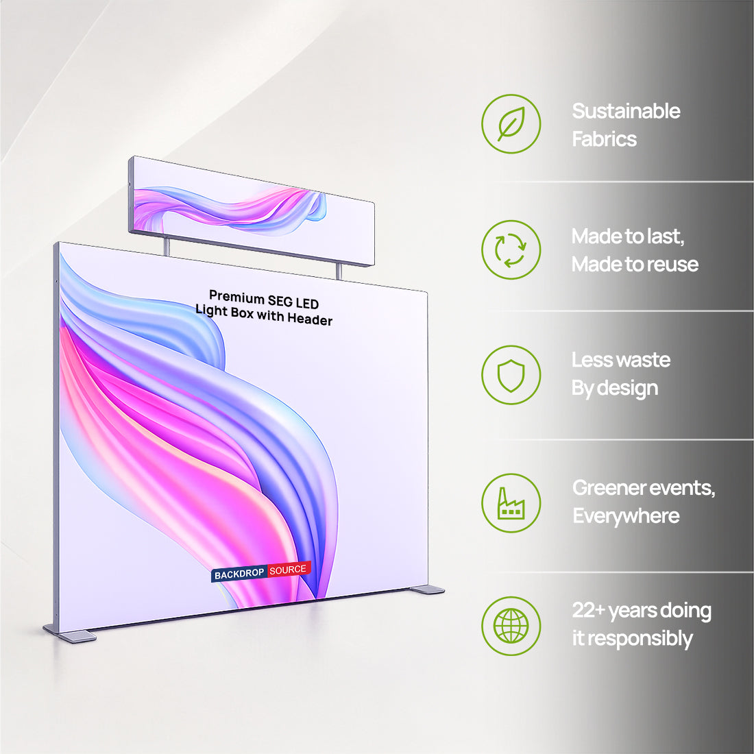 Caja de luz LED SEG Premium con cabezal