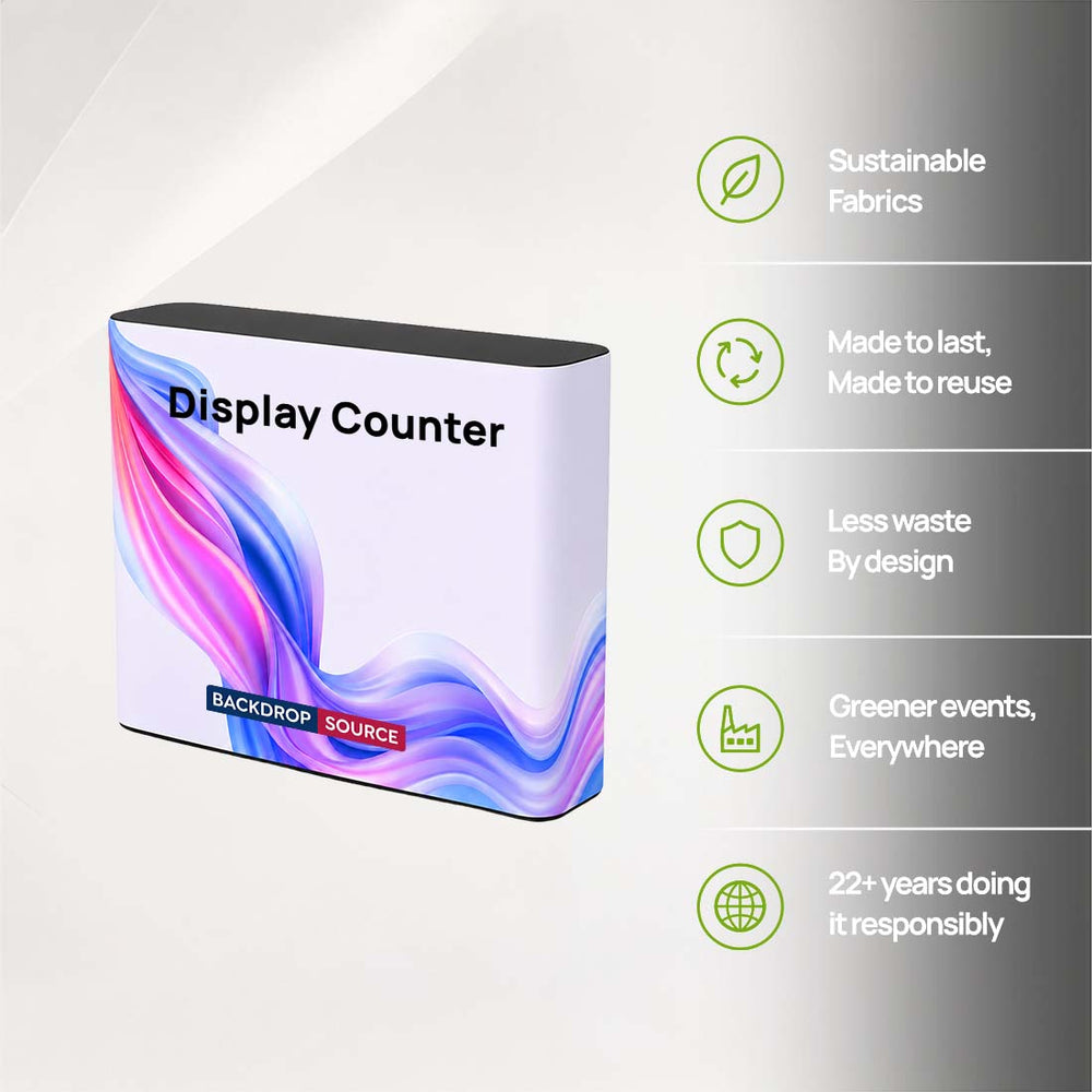 Backlit Premium Fabric Counter Display – 3ft/4ft/6ft