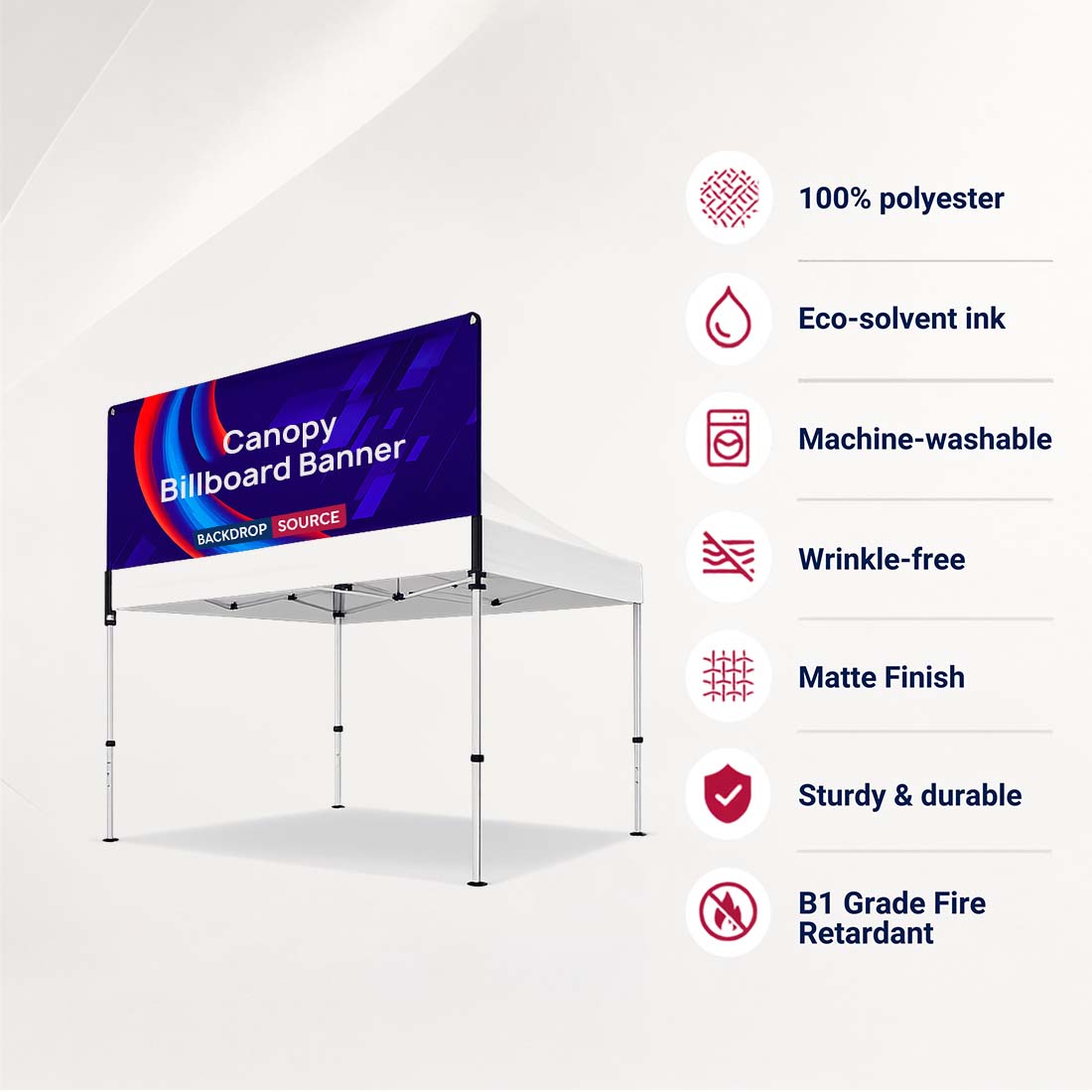 Carpa con dosel - Cartelera publicitaria