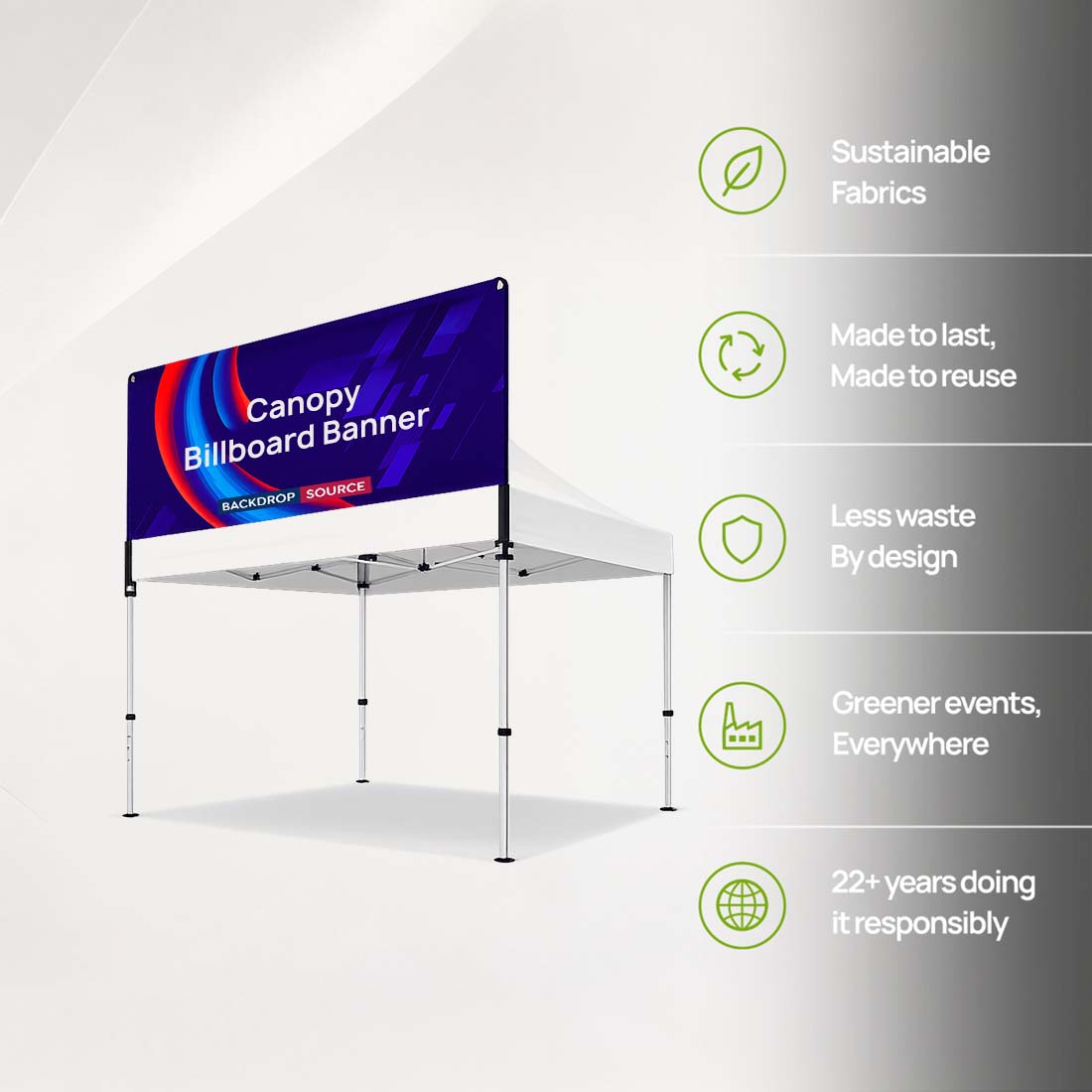 Carpa con dosel - Cartelera publicitaria