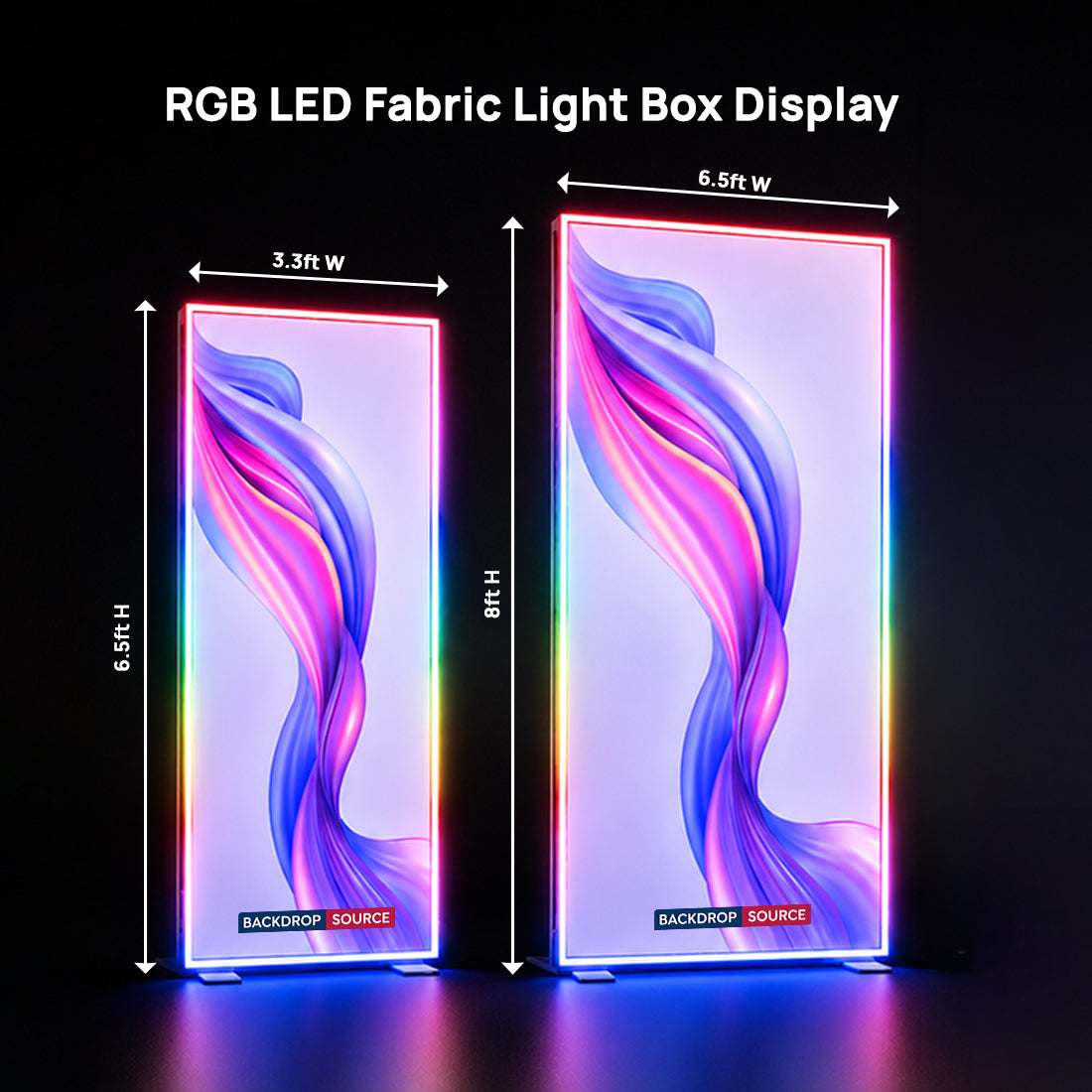 RGB LED Fabric Light Box Display