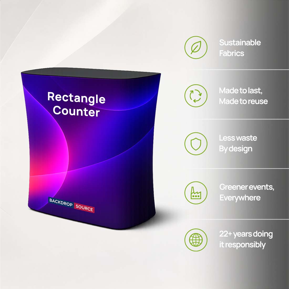 Rectangle Fabric Display Counter (For Podium & Booth Exhibitions)