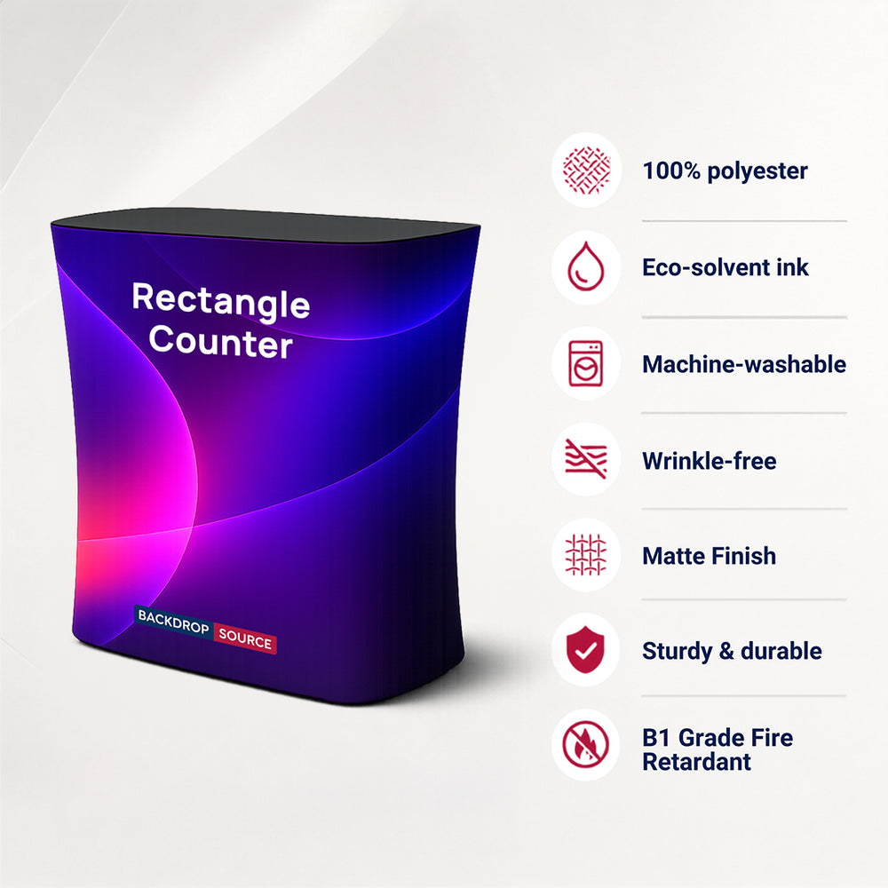 Rectangle Fabric Display Counter (For Podium & Booth Exhibitions)