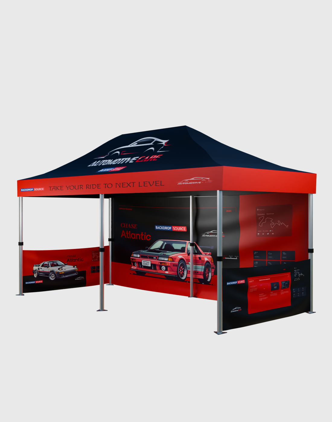 Carpa con dosel personalizada y resistente (20 pies x 10 pies)