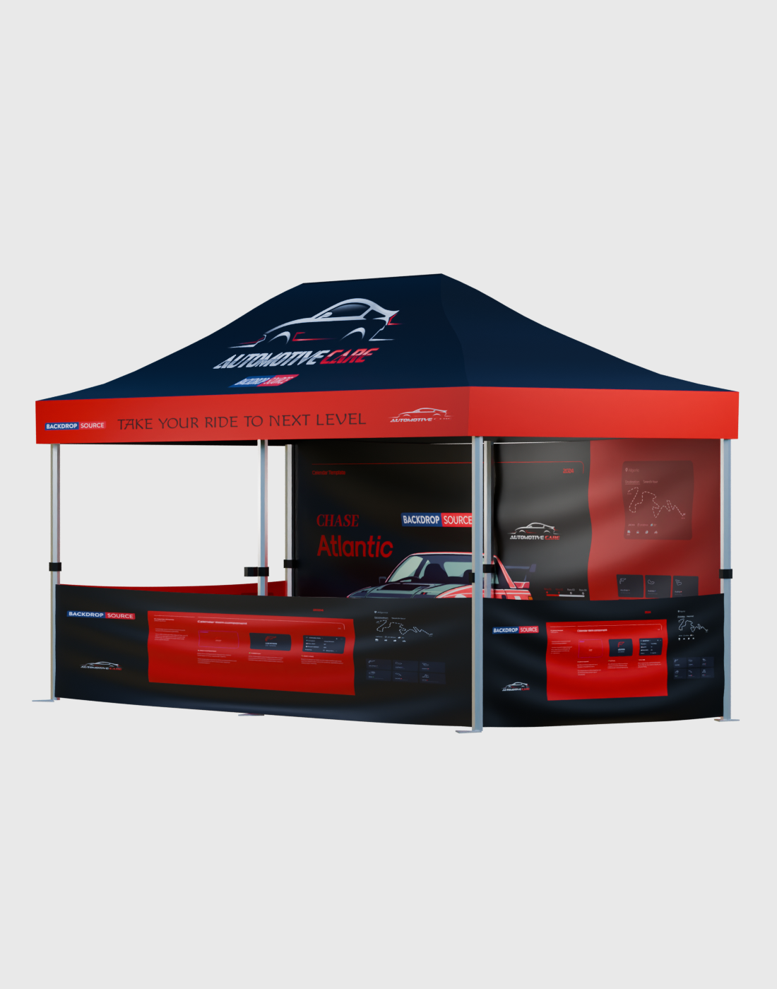 Carpa con dosel personalizada y resistente (20 pies x 10 pies)