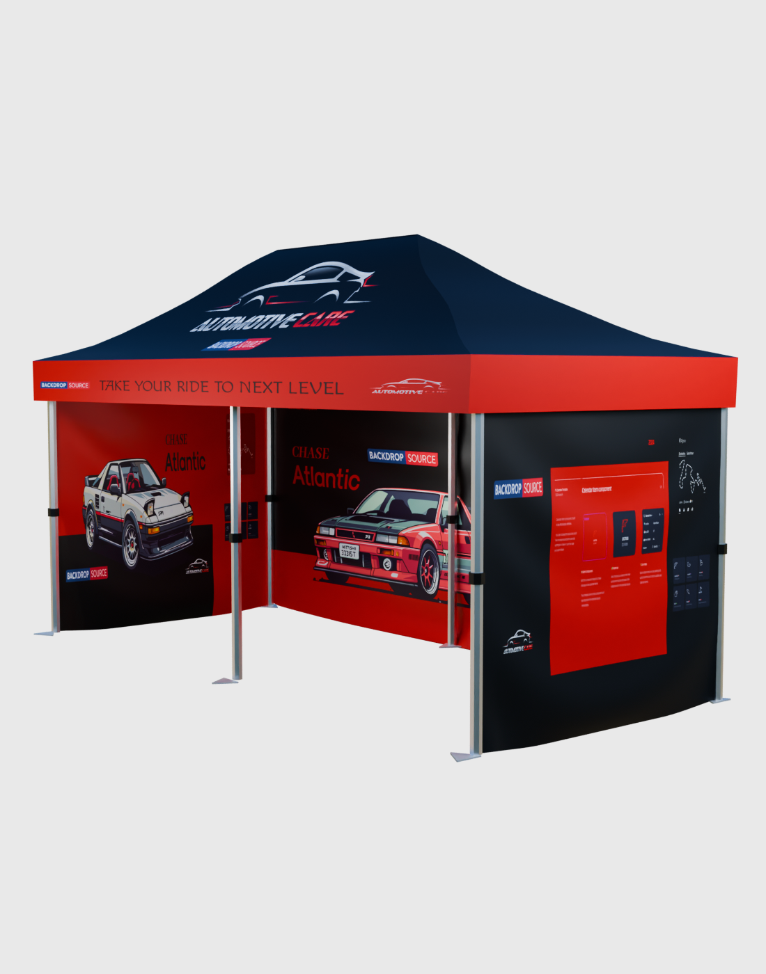 Carpa con dosel personalizada y resistente (20 pies x 10 pies)