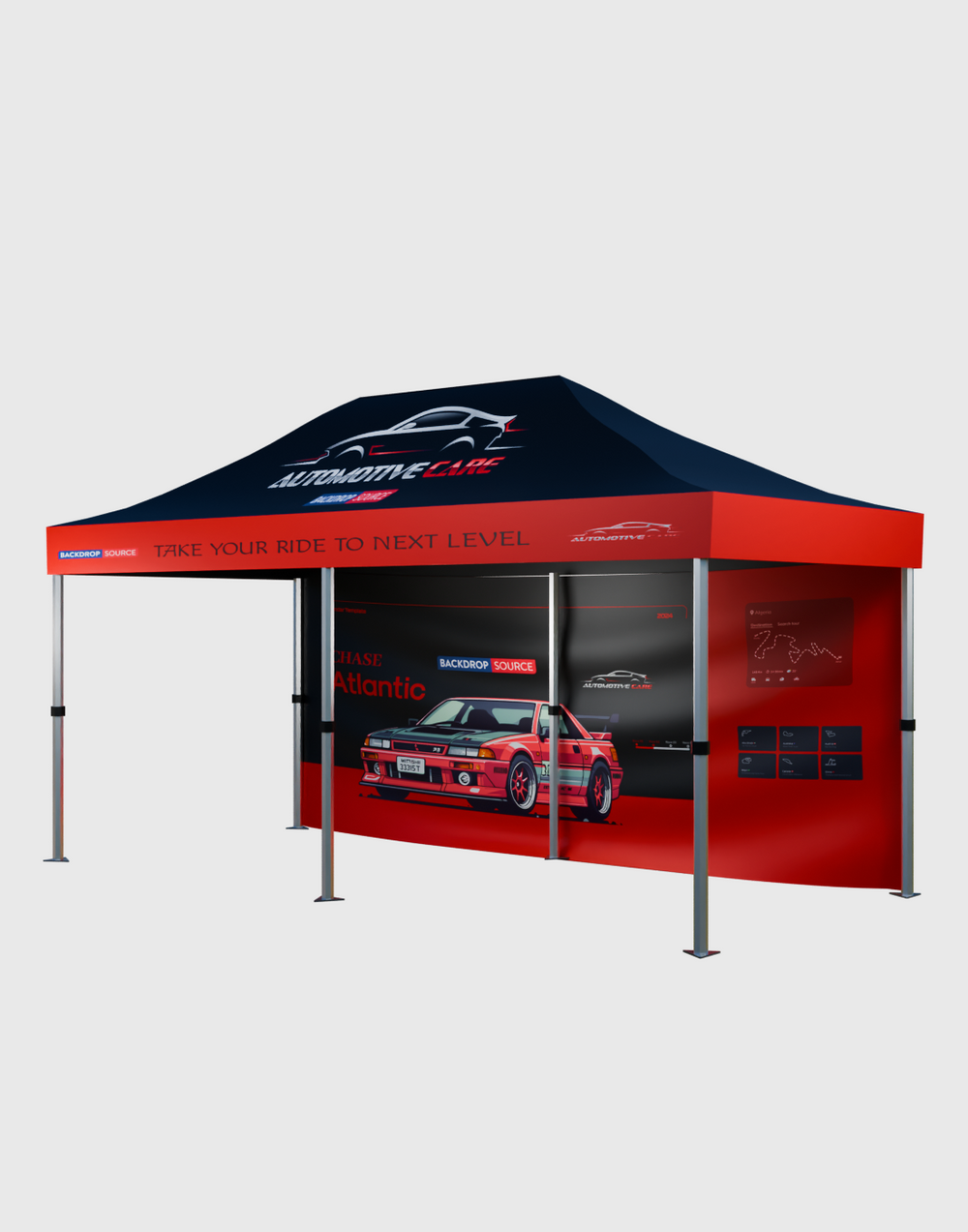 Carpa con dosel personalizada y resistente (20 pies x 10 pies)