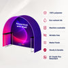 Round Fabric Arch Exhibition Booth with Built-In Shelf