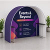 Round Fabric Arch Exhibition Booth with Built-In Shelf