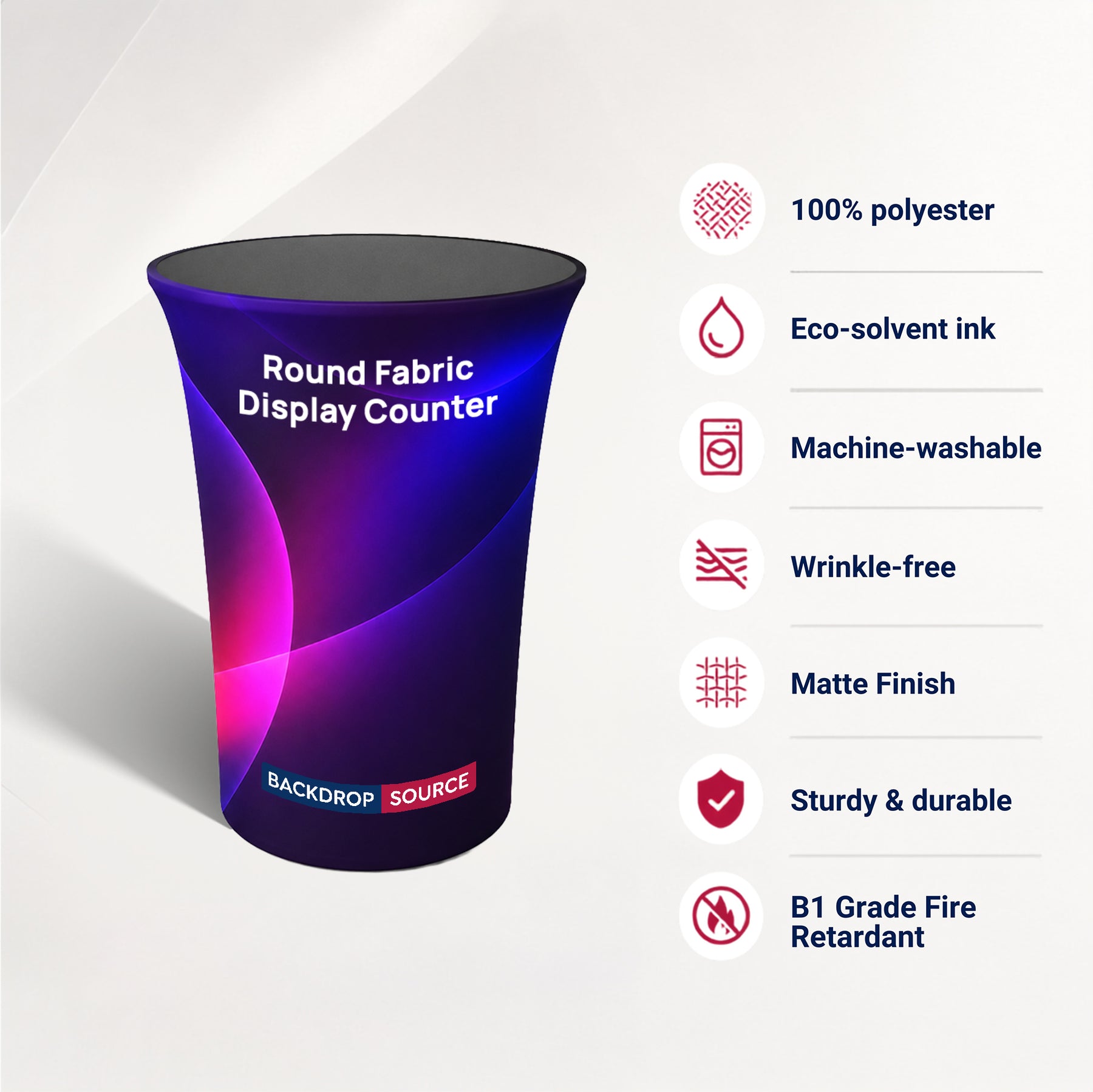 Round Fabric Display Counter (For Podium & Booth Exhibitions)