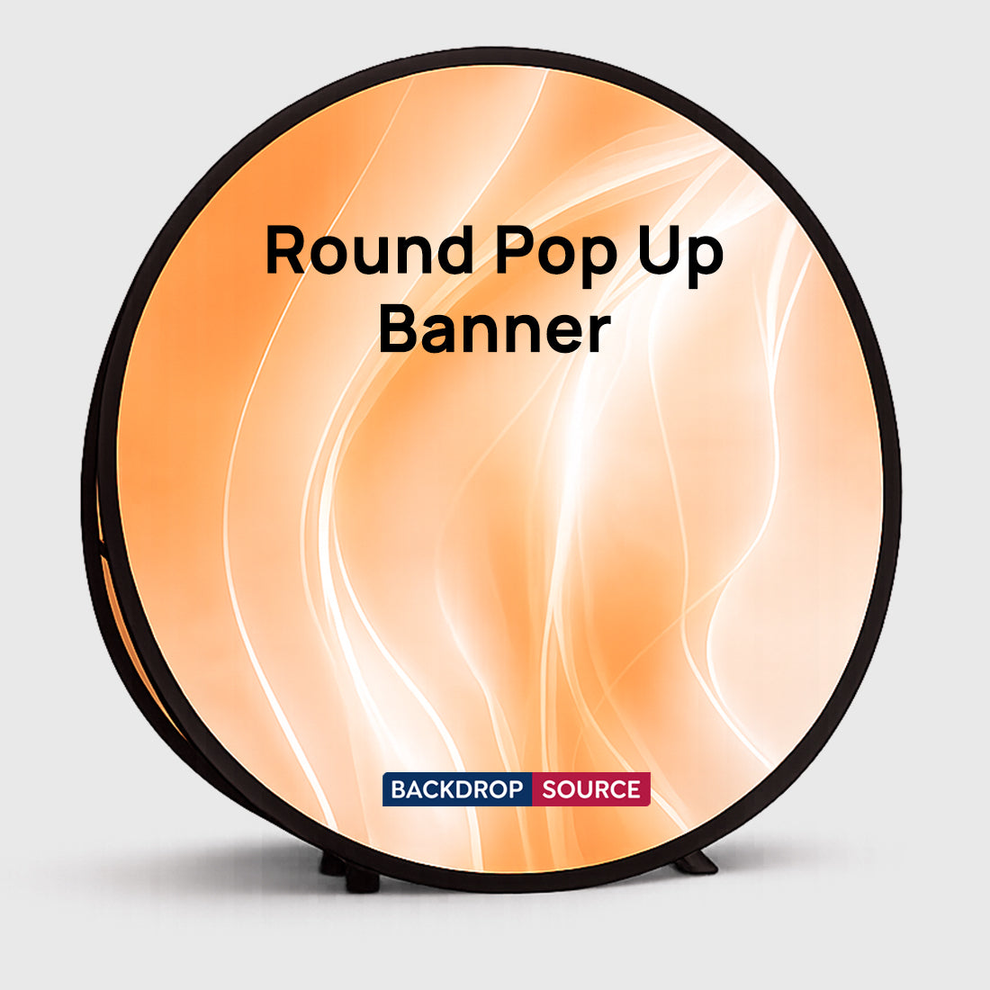Round Fabric Pop Up Banners – Double Side Printed