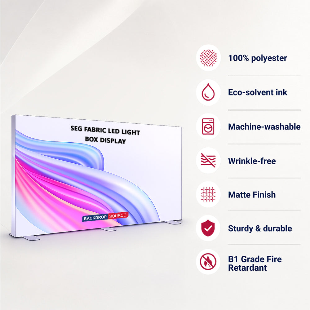 SEG Fabric LED Light Box Display - 13ft W x 8.2ft H