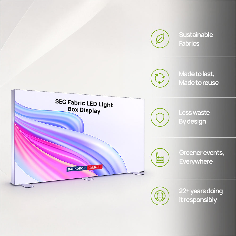 SEG Fabric LED Light Box Display - 13ft W x 8.2ft H
