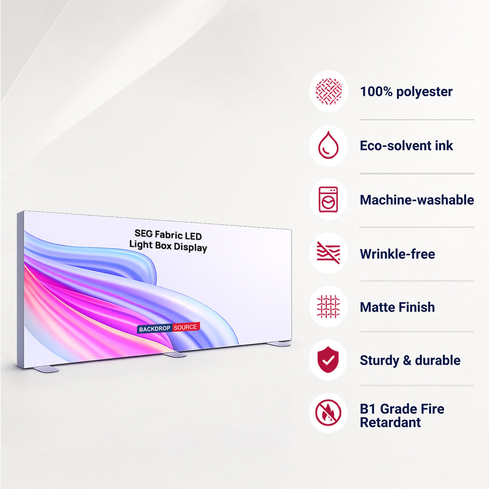 SEG Fabric LED Light Box Display - 16.4ft W x 8.2ft H