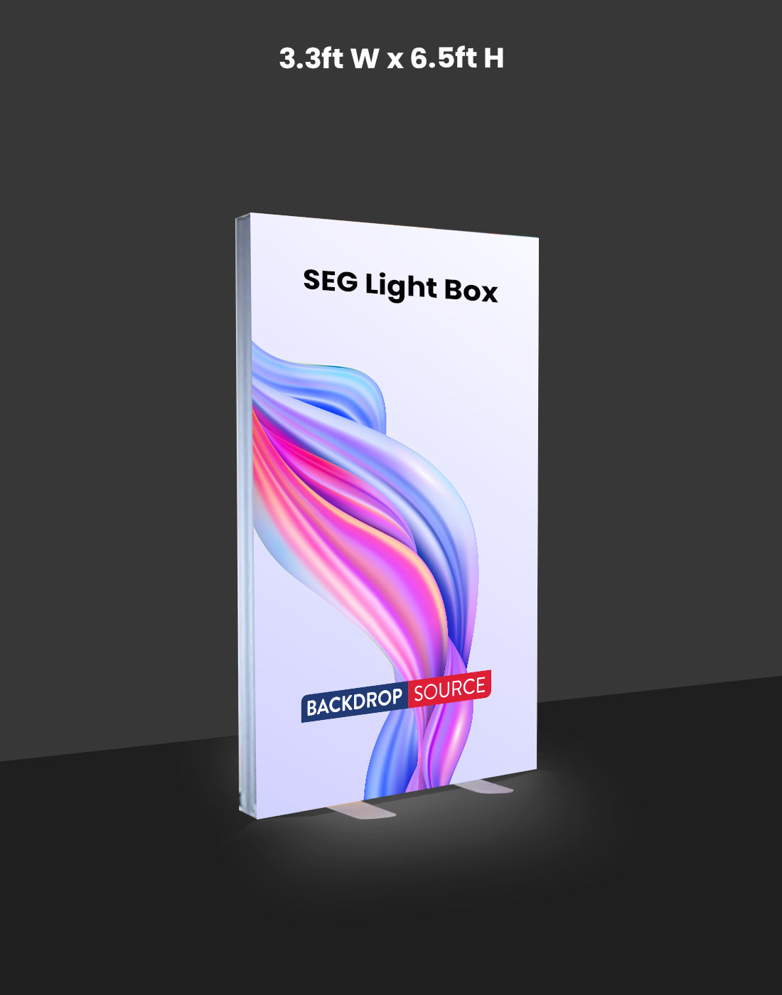 SEG Fabric LED Light Box Display – 3.3ft x 6.5ft Backlit Banner Stand ...