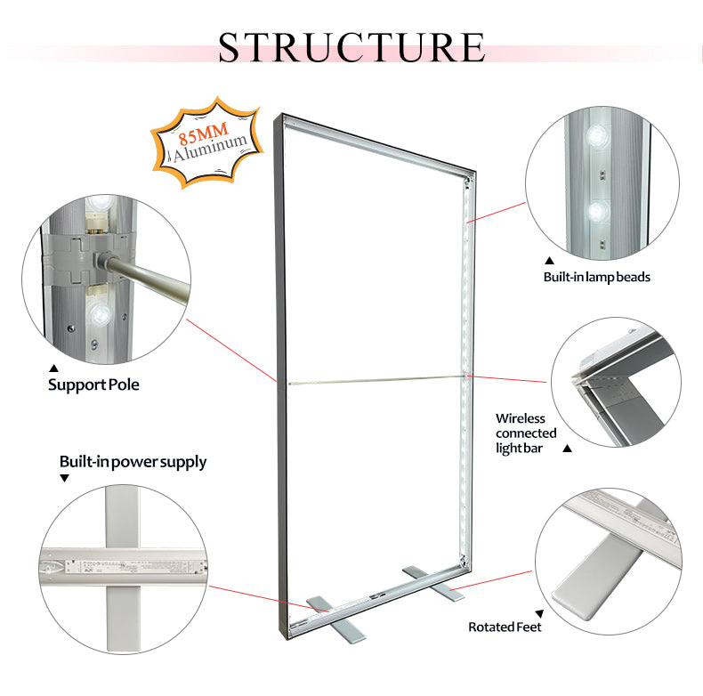 2.8ft x 6.6ft SEG Light Box folding stand – Backdropsource