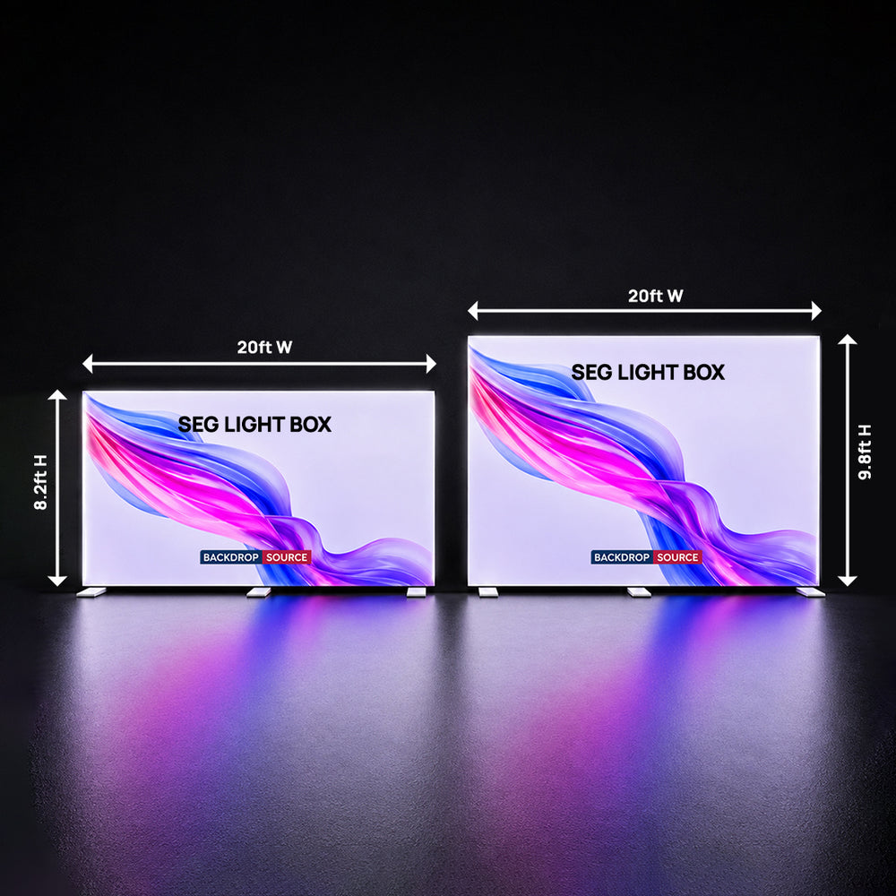 SEG Fabric LED Light Box Display - 20ft Wide