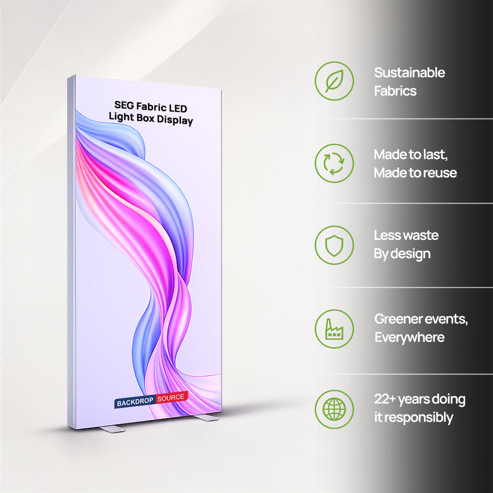 SEG Fabric LED Light Box Display - 3.3ft W x 6.5ft H