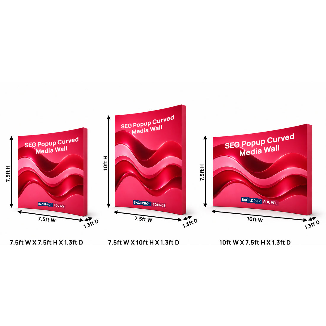 Pared multimedia curva emergente SEG