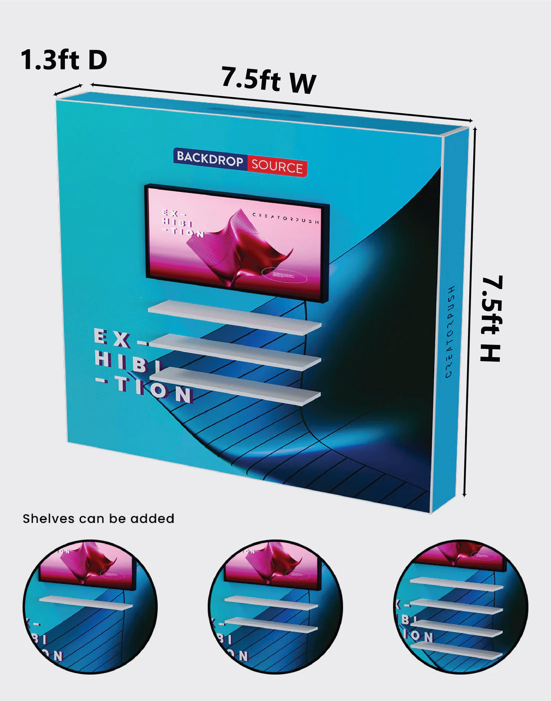 SEG Popup Display with TV Mount & External Shelves