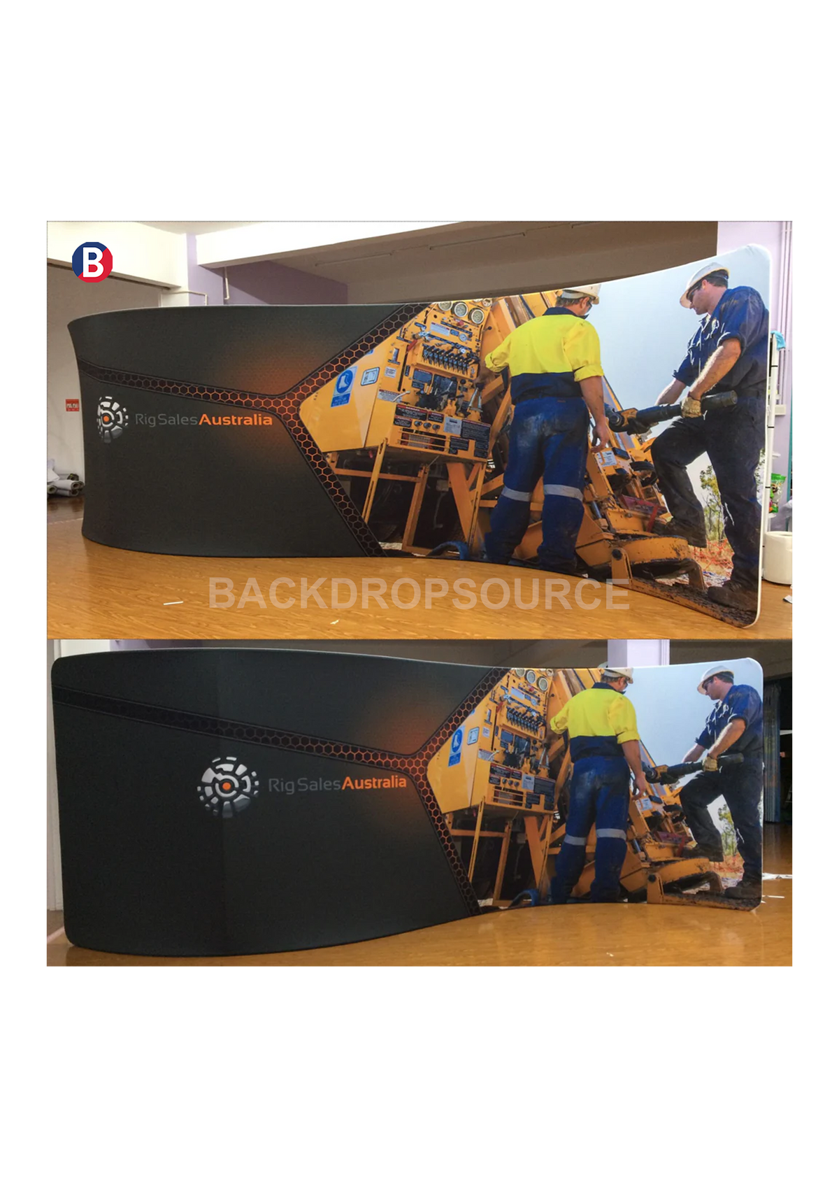 S Shape Wave Fabric Display Wall USA | Sleek & Portable Exhibition ...