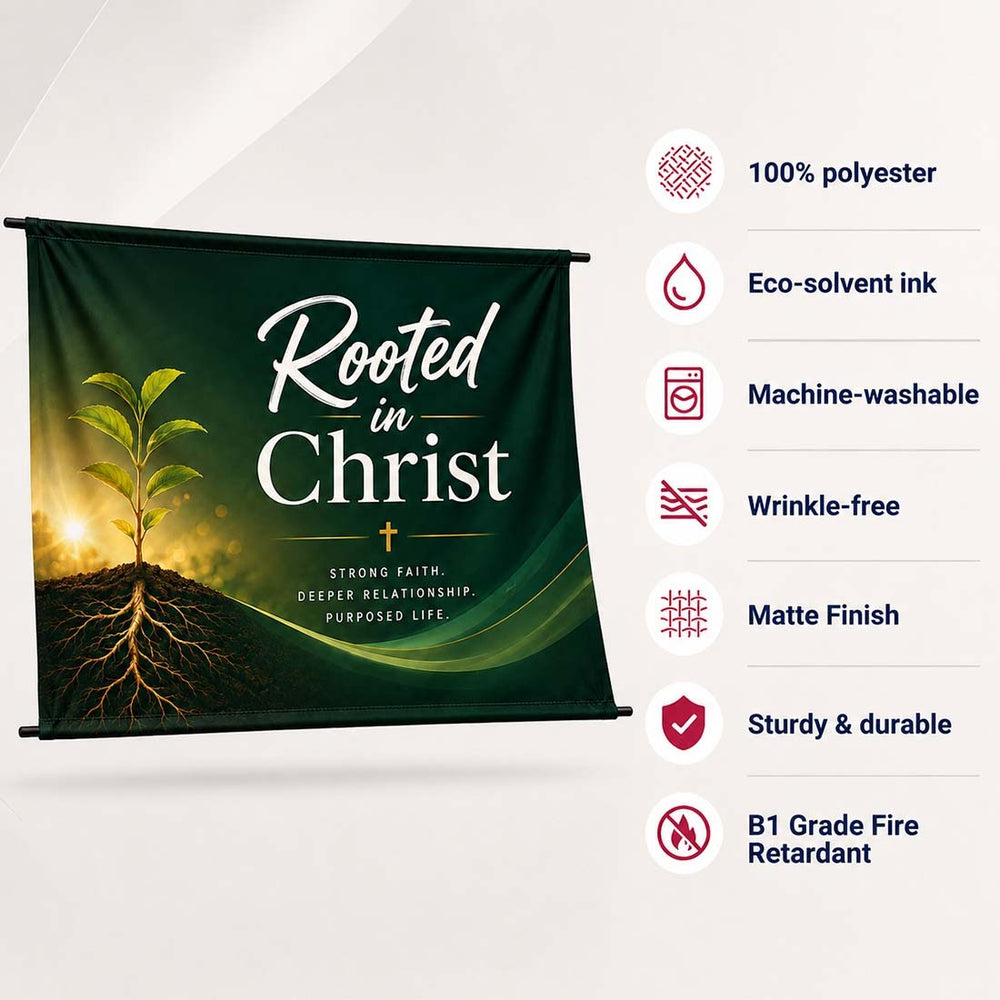 Church Sanctuary Blockout Fabric Banner