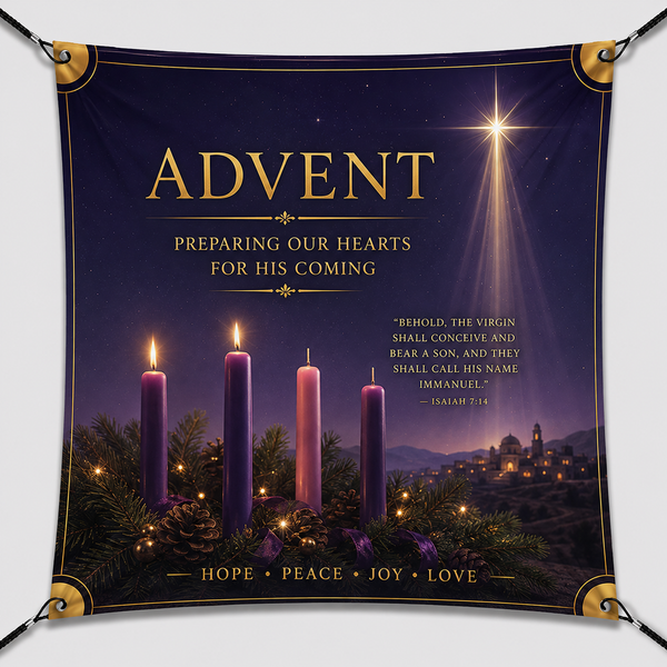 Church Sanctuary Wrinkle-Free Fabric Banner