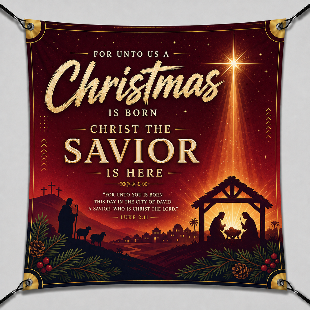 Church Sanctuary Wrinkle-Free Fabric Banner