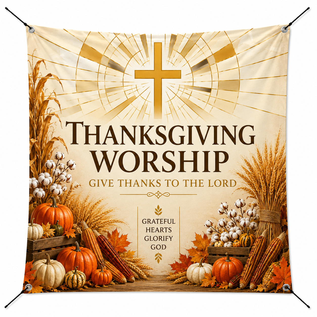 Church Sanctuary Wrinkle-Free Fabric Banner