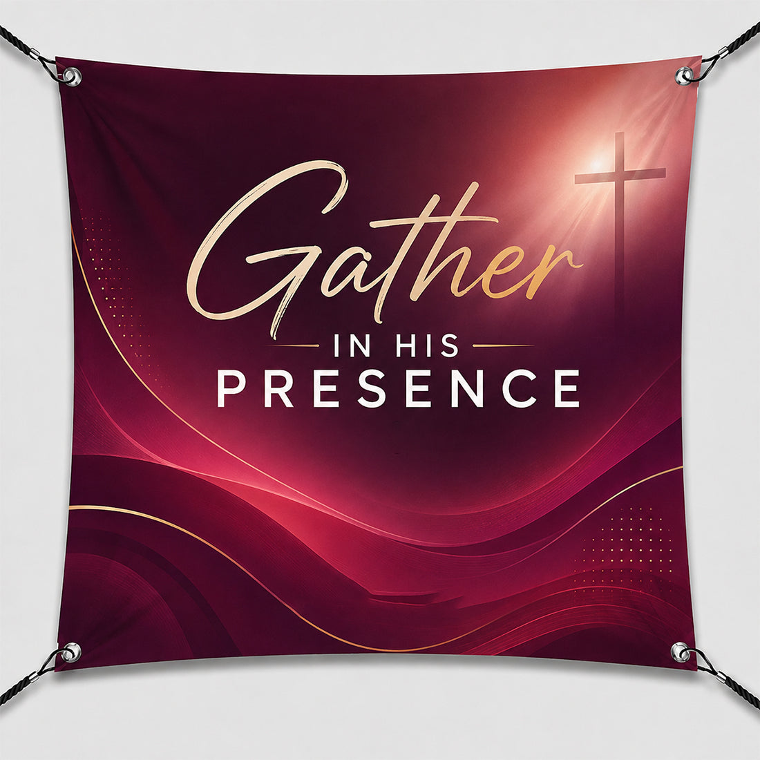 Church Sanctuary Wrinkle-Free Fabric Banner