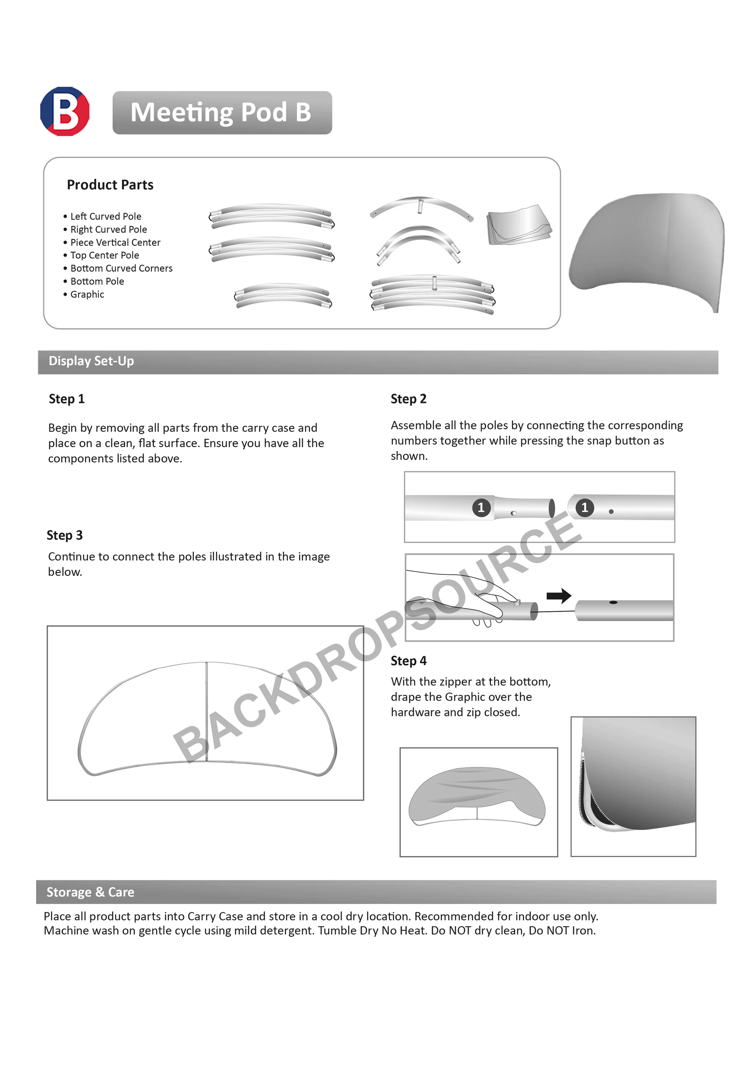Semi-Circle Meeting Pod Fabric Display