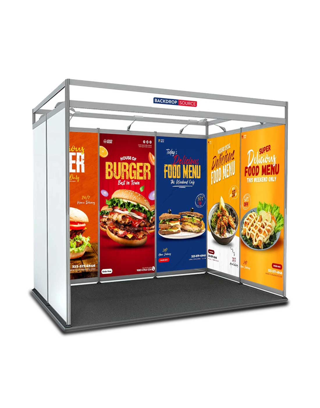 Excel Shell Booth 10ft x 6.5ft Shell Scheme Graphics | Seamless Exhibition Booth Panels ...