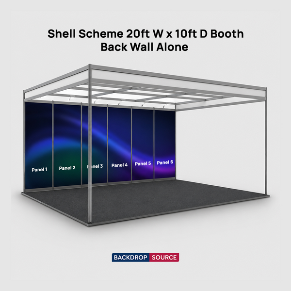 Shell Scheme Exhibition Graphics for 20ft Wide x 10ft Depth Booth