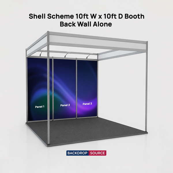 Shell Scheme Exhibition Graphics for 10ft Wide x 10ft Depth Booth