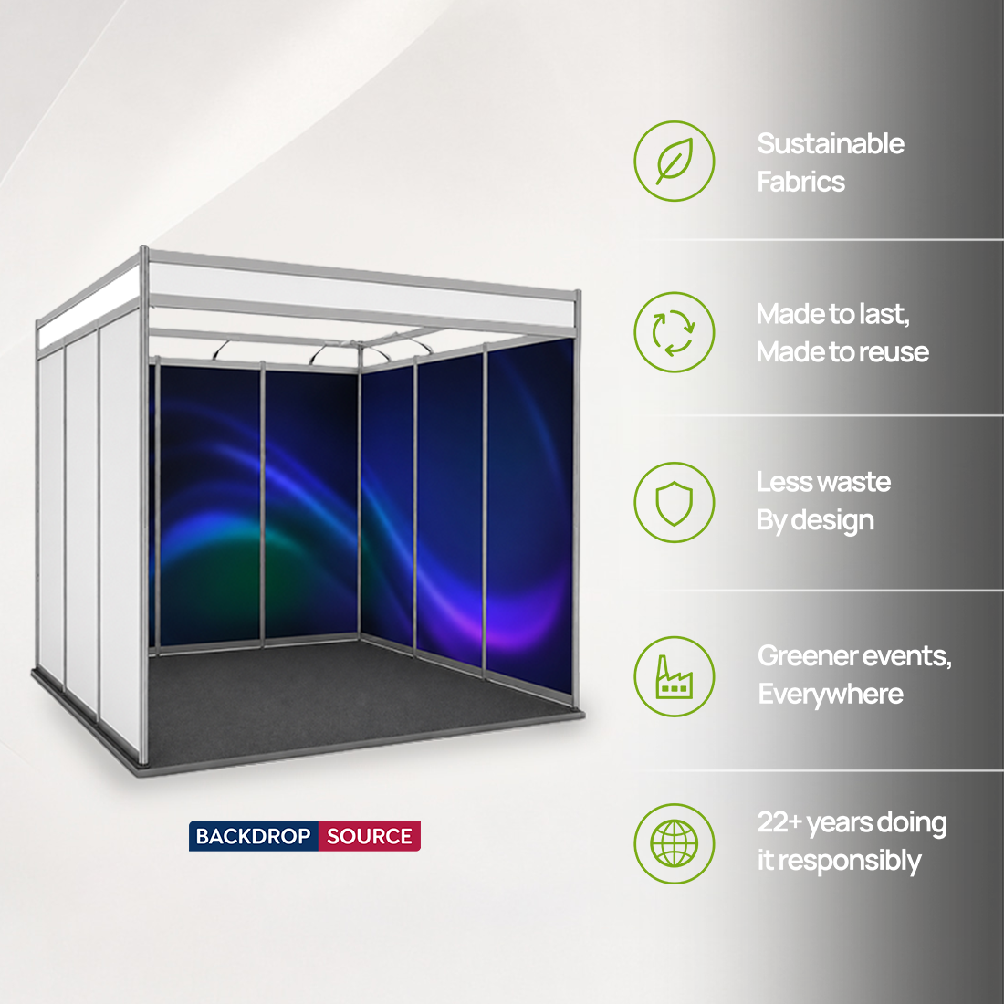 Shell Scheme Exhibition Graphics for 10ft Wide x 10ft Depth Booth