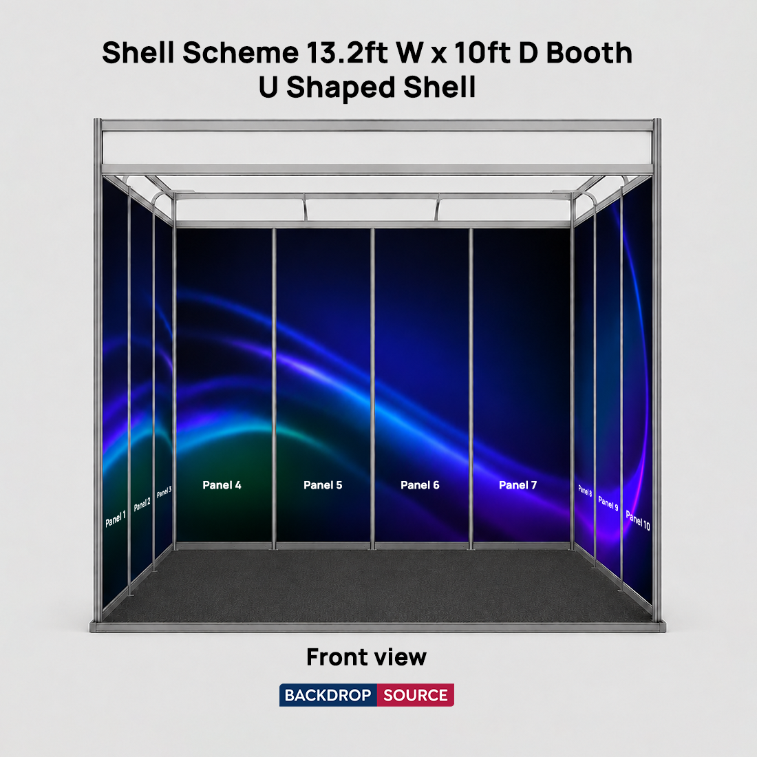 Shell Scheme Exhibition Graphics for 13.2ft Wide x 10ft Depth Booth