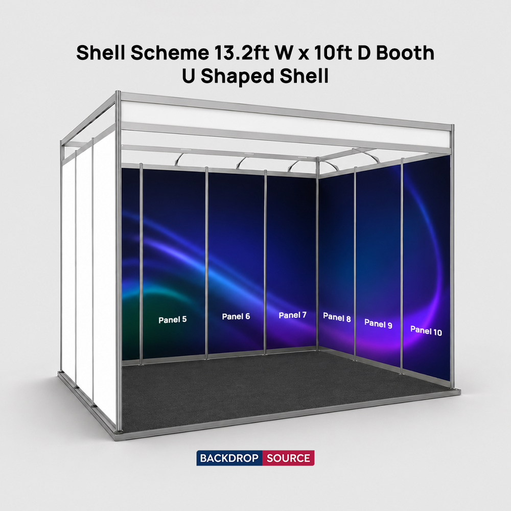Shell Scheme Exhibition Graphics for 13.2ft Wide x 10ft Depth Booth
