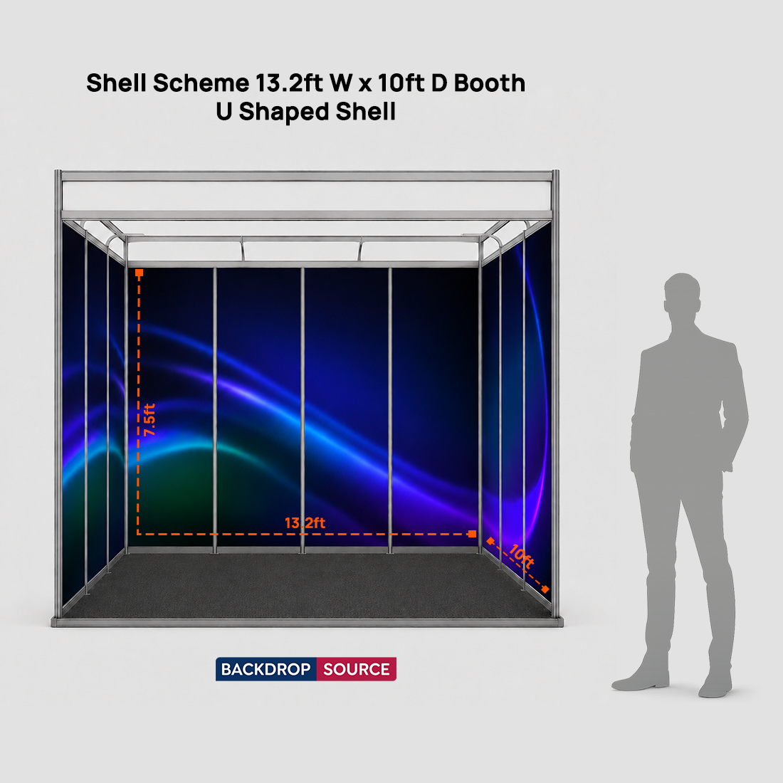 Shell Scheme Exhibition Graphics for 13.2ft Wide x 10ft Depth Booth
