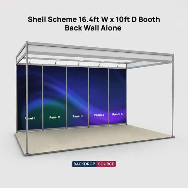 Shell Scheme Exhibition Graphics for 16.4ft Wide x 10ft Depth Booth