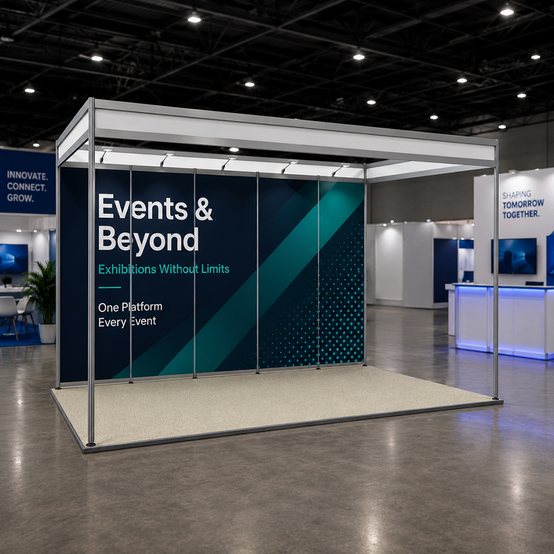 Shell Scheme Exhibition Graphics for 16.4ft Wide x 10ft Depth Booth