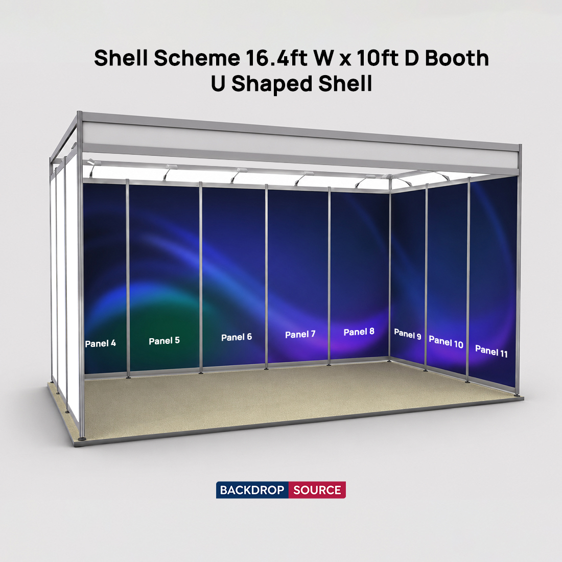 Shell Scheme Exhibition Graphics for 16.4ft Wide x 10ft Depth Booth