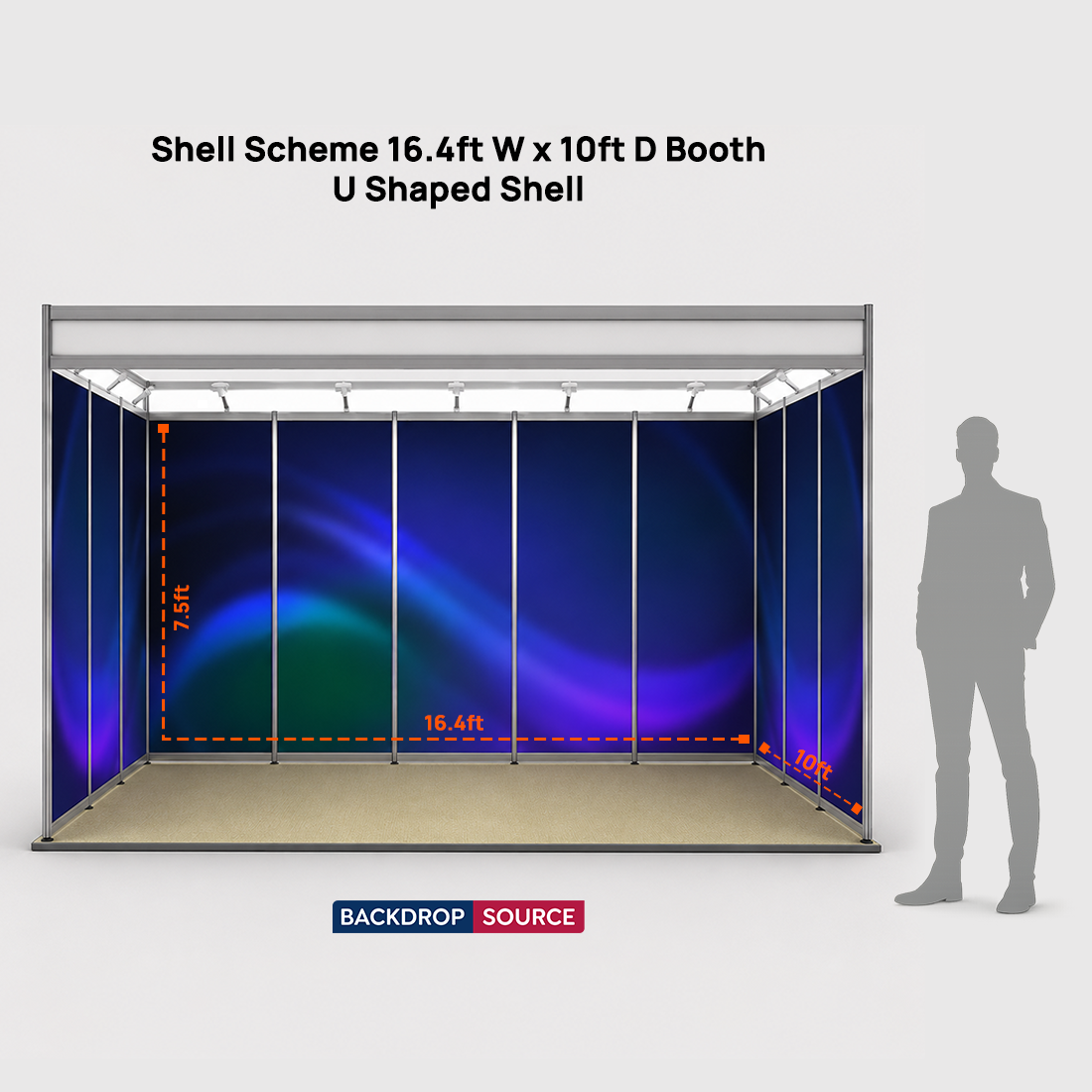 Shell Scheme Exhibition Graphics for 16.4ft Wide x 10ft Depth Booth