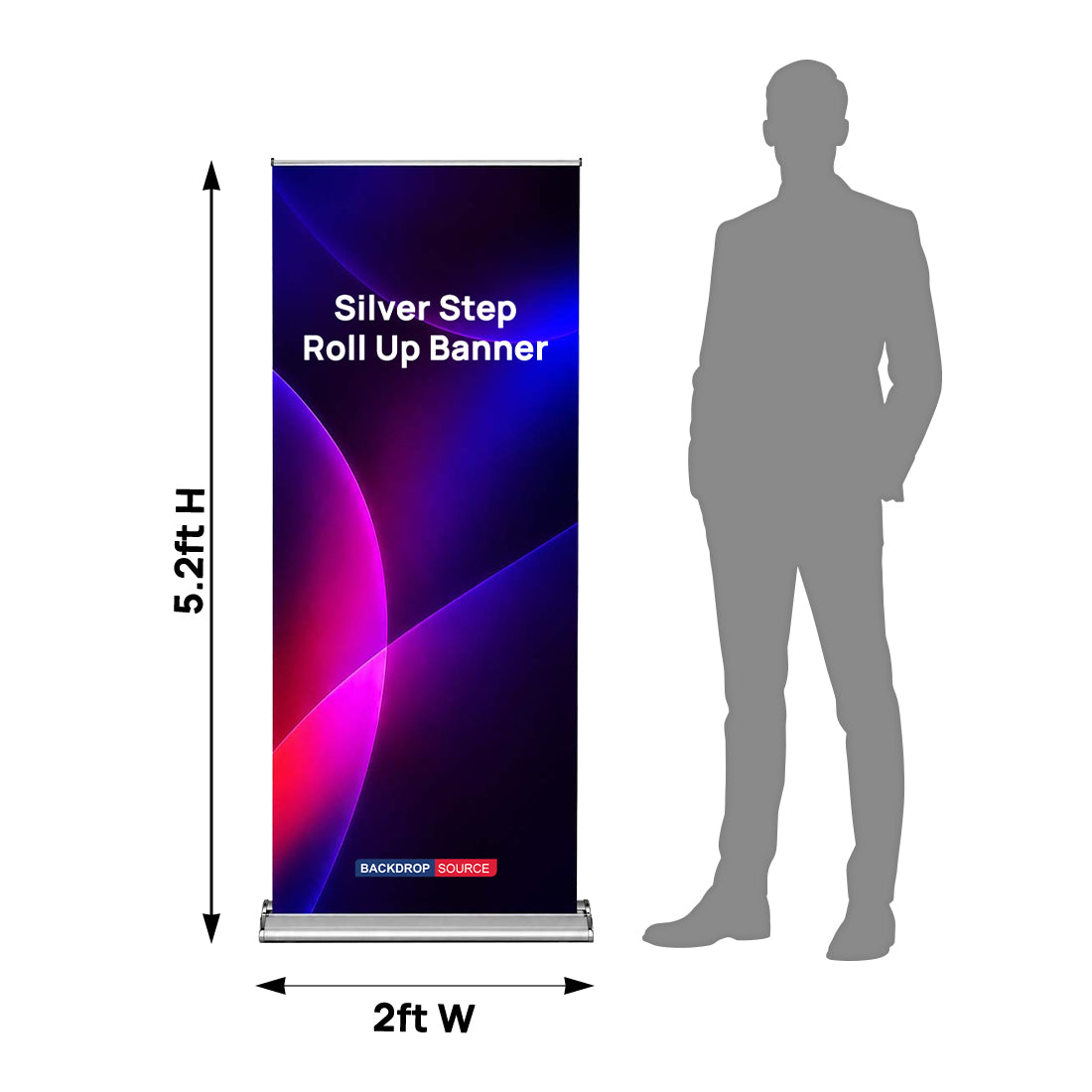 Silver Step Roll Up Banner